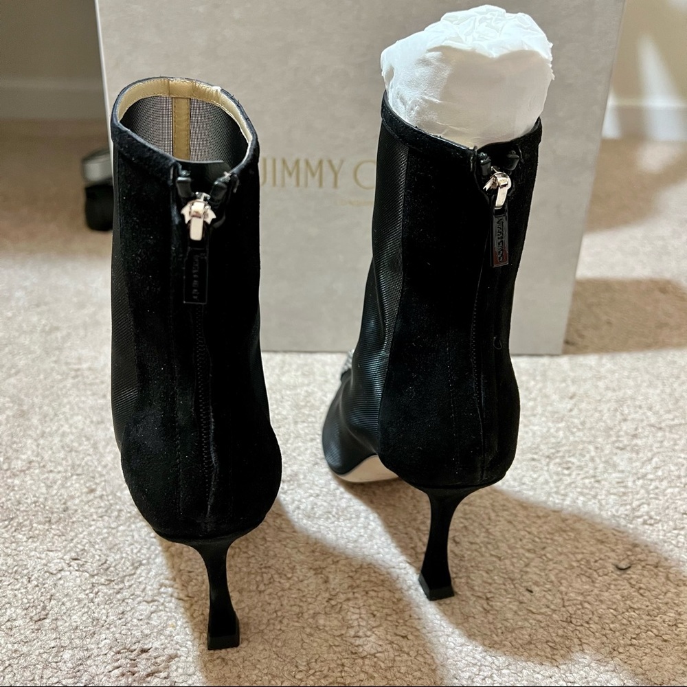 Jimmy Choo Naidoo 90 Mesh & Suede Bootie - Picture 11 of 16